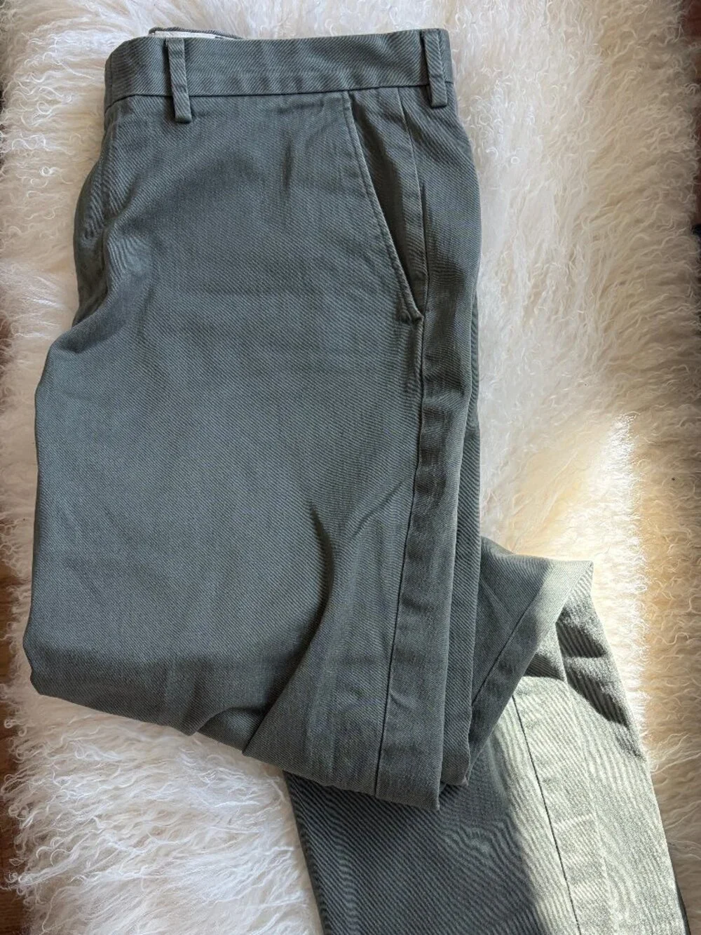 J.Crew Bowery Slim Stretch Chino Pants Olive Army Green 34x30